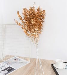 Artificial Golden Decor Leaf Stick