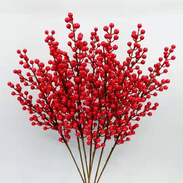 Artificial Red Berries Decor Stick
